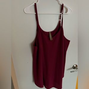 Dark raspberry lined spaghetti strap dressy and flowy camisole